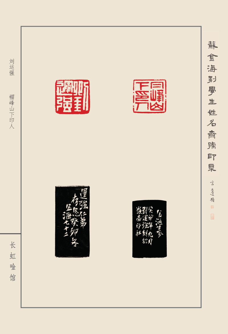 《苏金海刻学生姓名斋馆印聚》作品（一）(图13)