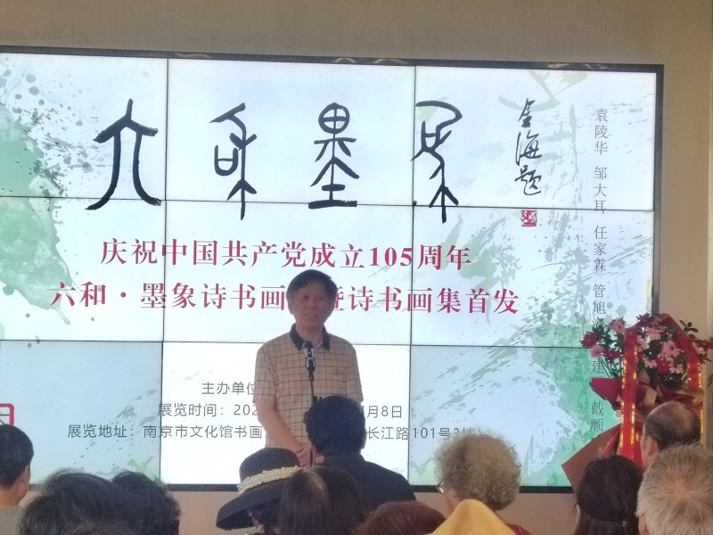 丹青歌盛世 翰墨颂华章——“六和·墨象”诗书画展在宁开幕(图3)